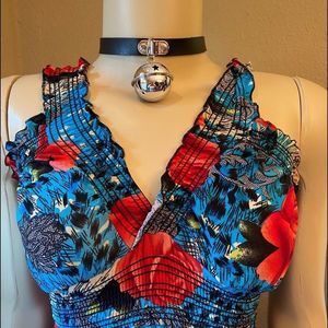 Choker with jingle bell in black and silver